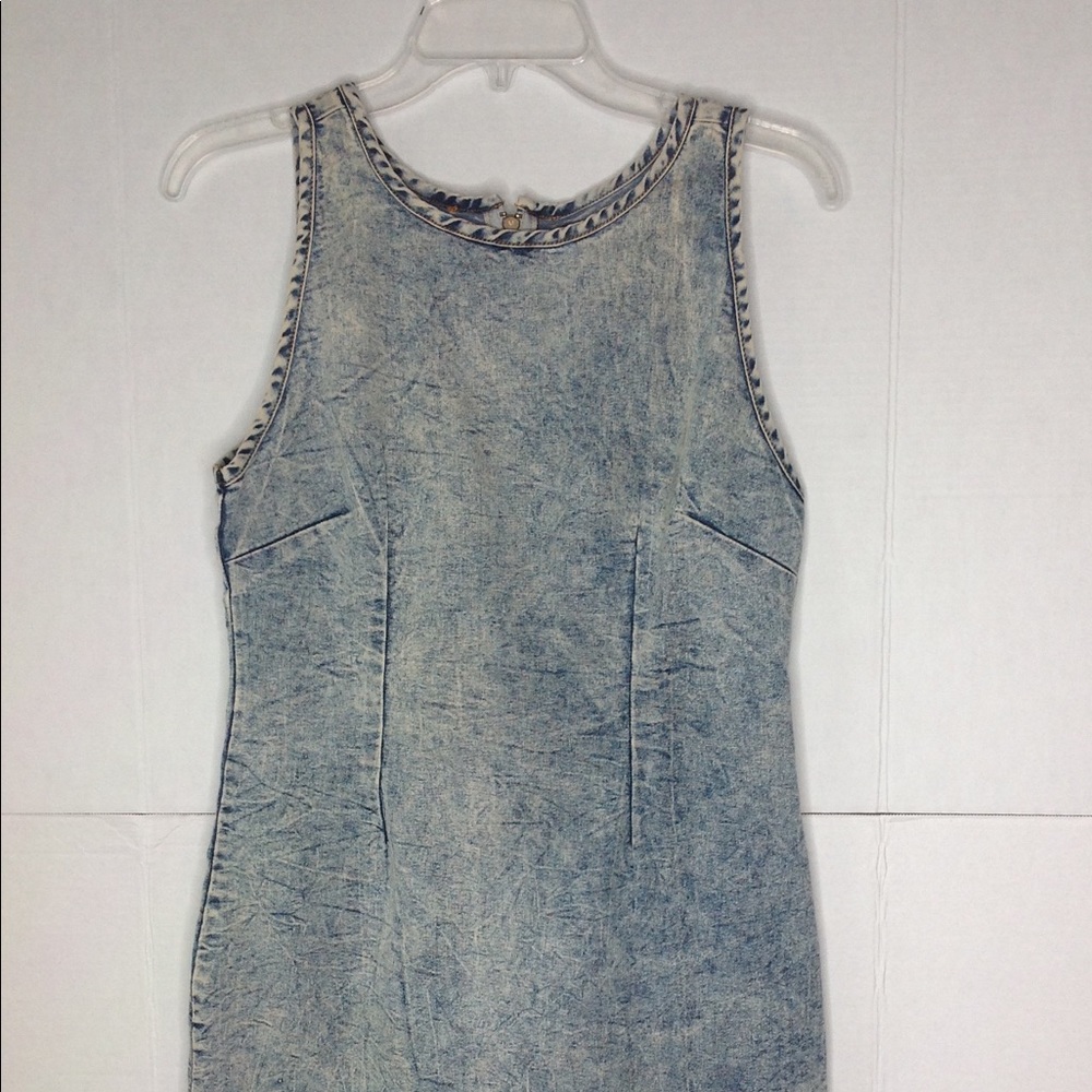 Jean Acid Wash Denim Dress New Look Sleeveless